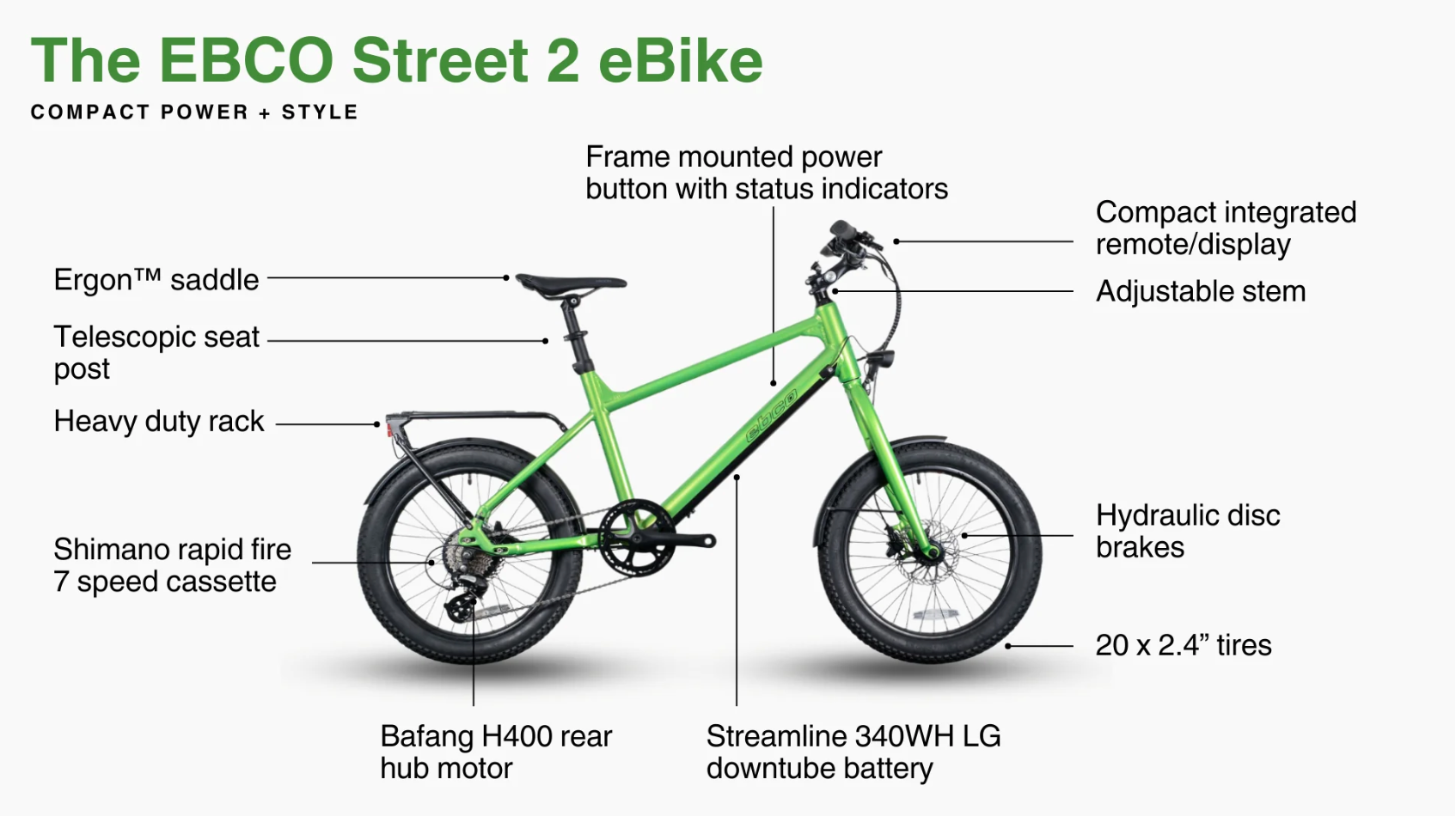 EBCO Street 2U Compact eBike - LOW STOCK